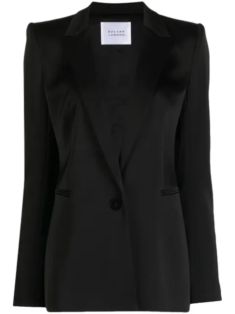 Galvan London Sculpted single-breasted blazer Black JK7076001