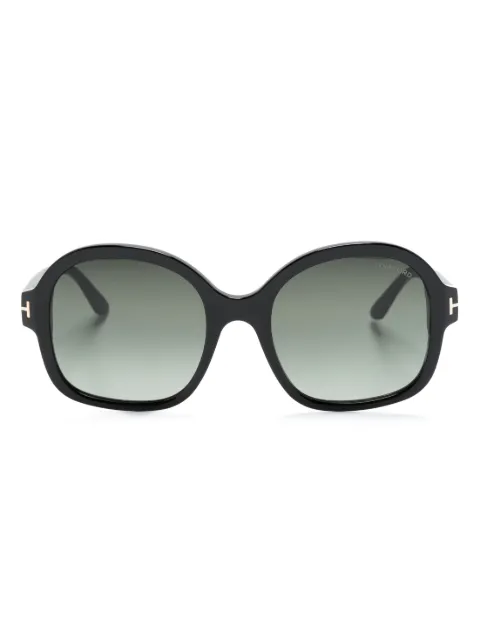 TOM FORD Eyewear Hanley oversized square-frame sunglasses Black FT103401B