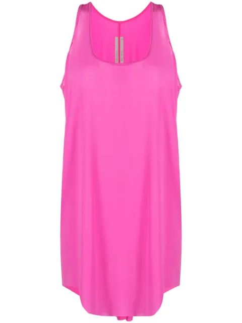 Rick Owens raw-cut asymmetric tank top Pink RO01C5151BZ