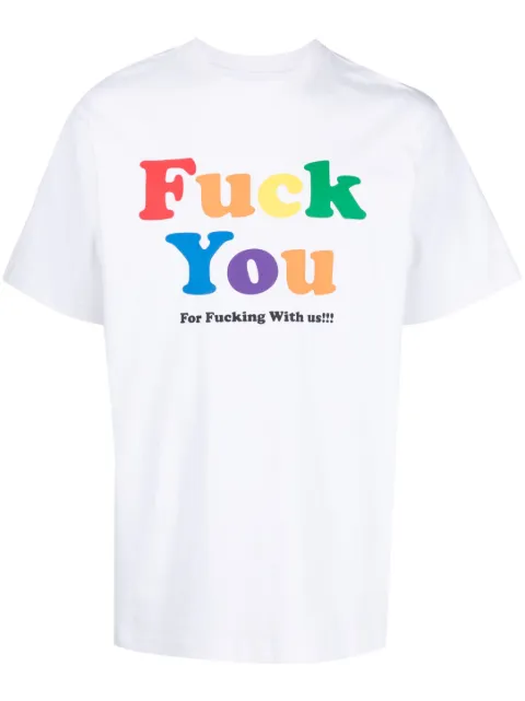 CLOT Fxxk You cotton T-shirt White CLTE23S10002