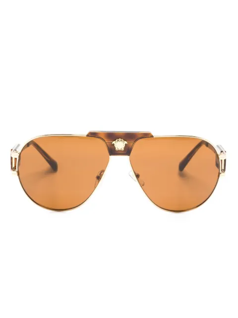 Versace Eyewear Medusa-plaque pilot sunglasses Gold VE2252