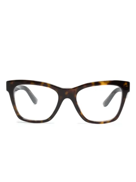 Dolce & Gabbana Eyewear square-frame clear-lenses glasses Brown DG3374