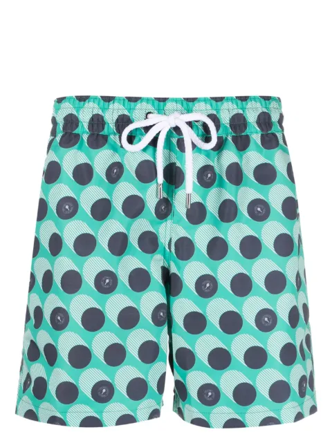 Frescobol Carioca graphic-print swim shorts Green 2205