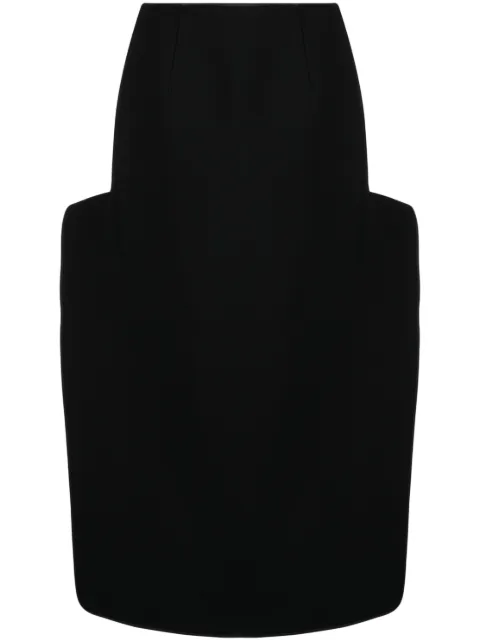 Maticevski Pureness Cut Away skirt Black SK5097