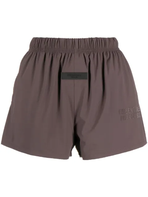 FEAR OF GOD ESSENTIALS logo-print drawstring-waist shorts Brown 160BT223015FW