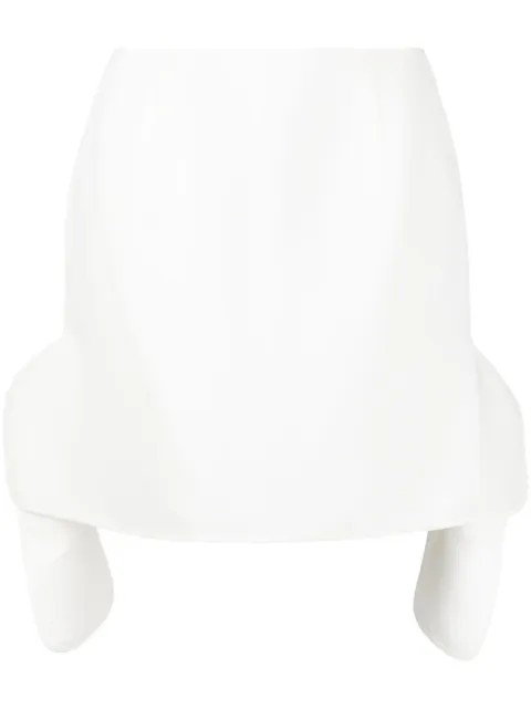 Maticevski Accelerate asymmetric skirt White SK5077