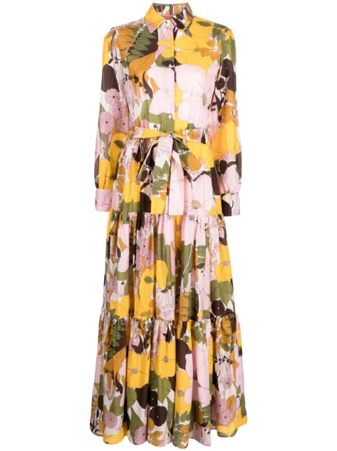 La DoubleJ Bellini floral-print shirtdress Pink DRE0016SIL010BFL03PI01