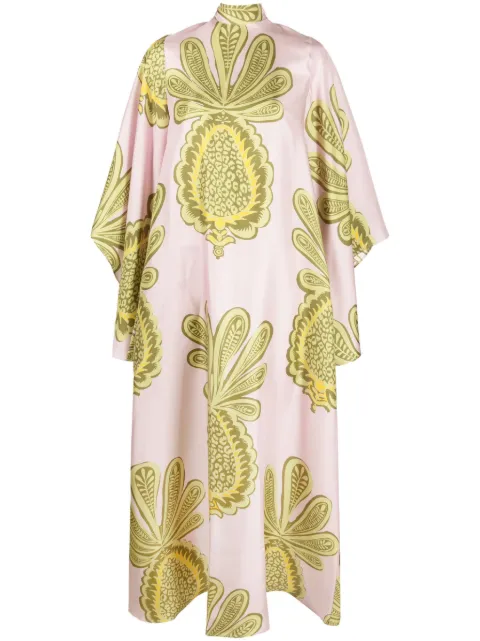 La DoubleJ Magnifico graphic-print silk dress Pink DRE0212SIL001PNP01PI01