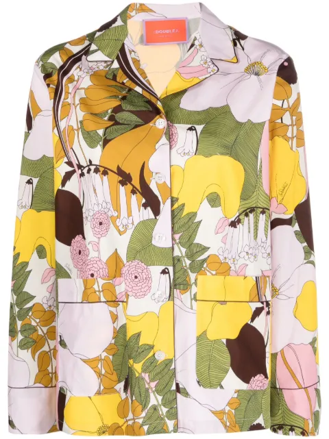 La DoubleJ Hammock floral-print cotton shirt Neutrals SHI0077COT039BFL03PI01