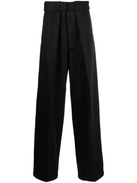 Jil Sander loose-cut cotton trousers Black J22KA0104J45137