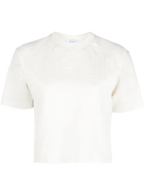 Off-White printed cotton T-shirt Neutrals OWAA120S23JER0010401