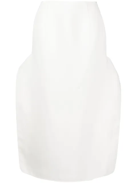 Maticevski Pureness Cut Away skirt White SK5097