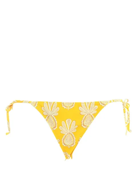 La DoubleJ pineapple-print bikini bottoms Yellow SWI0004LYC001PNP20YE02