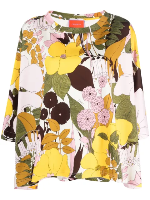 La DoubleJ Meditation floral-print kaftan Pink TOP0055INT001BFL03PI01