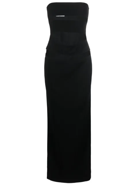 Mônot cut-out strapless gown Black SS23801CREPEBLACK