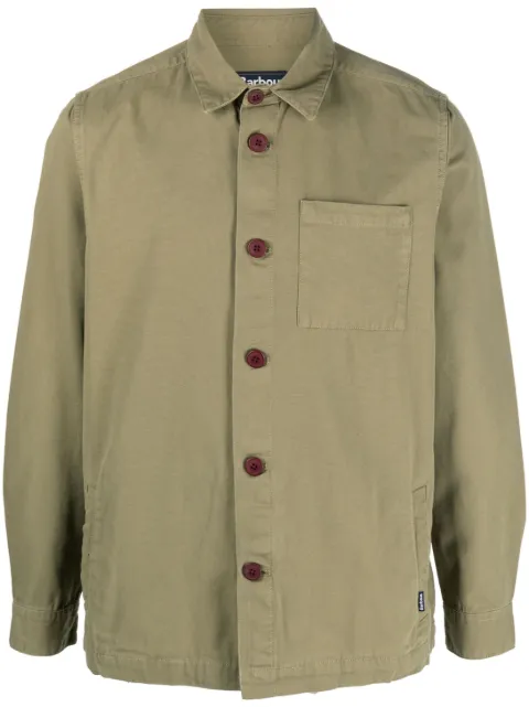 Barbour patch-pocket cotton shirt Green MOS0281