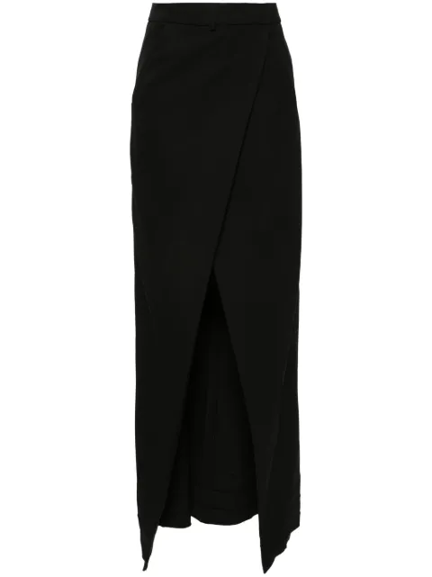 Balenciaga wool midi skirt Black 751813TNT39