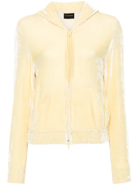 Balenciaga BB Paris zip-up hoodie Yellow 753474TOVO3