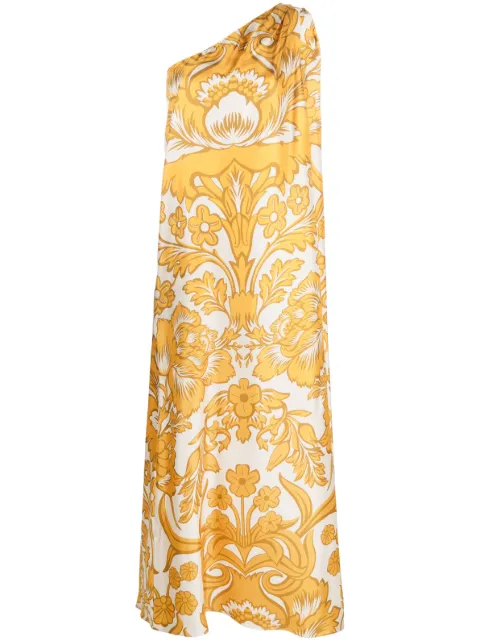 La DoubleJ Roy floral-print silk maxi dress Neutrals DRE0460SIL001VAV01YE05