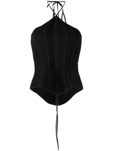 Maticevski Intuit Bustier corset-style top Black TO5060