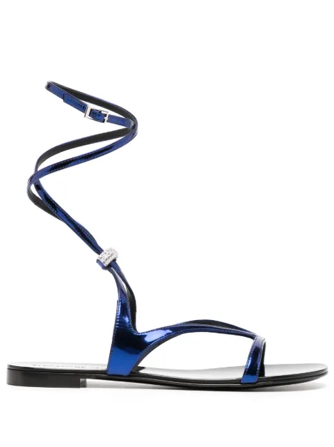 Alexandre Vauthier crystal-embellished flat sandals Purple AVE3016002