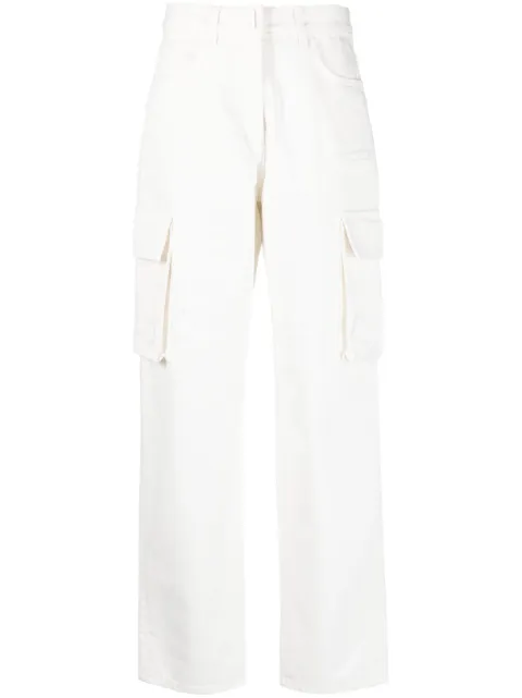 Givenchy distressed straight-leg cargo jeans White BW50ZP5Y5M