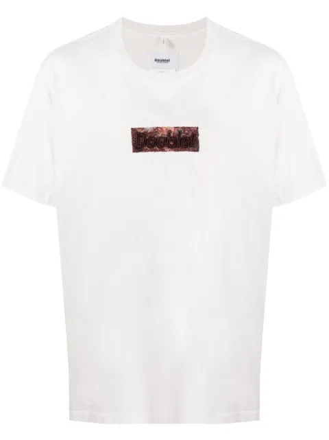 Doublet logo-patch cotton T-shirt Neutrals 23SS19CS258