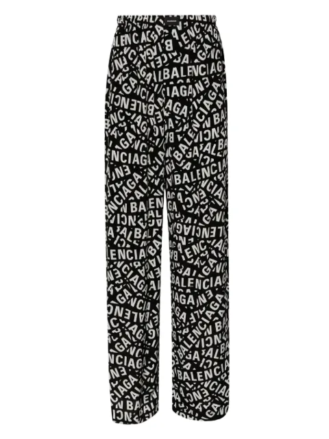 Balenciaga logo-print pajama pants Black 658883TML21