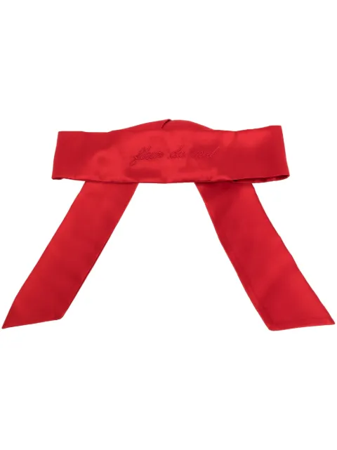 Fleur Du Mal satin-finish silk blindfold Red BL00020323