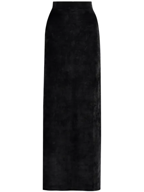 Balenciaga velvet-effect high-waisted skirt Black 751375TOV10