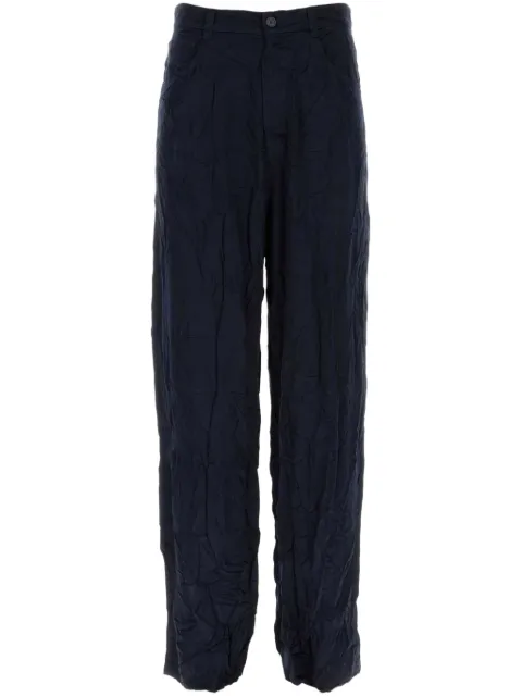 Balenciaga high-waist straight-leg trousers Black 751502TLO28