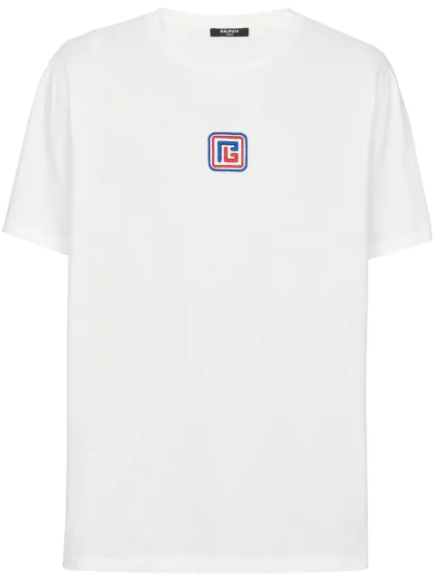 Balmain PB crew-neck T-shirt White BH1EG010BC43