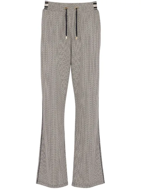 Balmain mini monogram-jacquard track pants Black BH1PQ032JG66