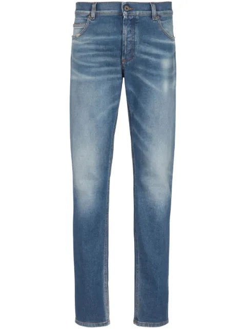 Balmain mid-rise slim-fit jeans Blue BH1MG000DD64