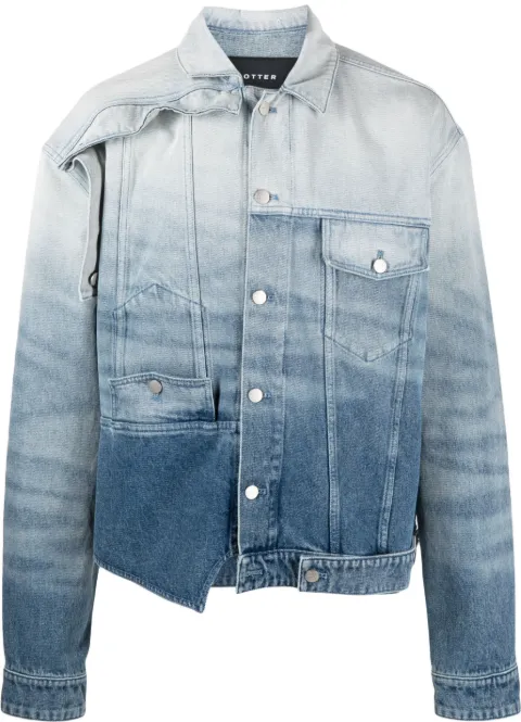 Botter whiskering-effect denim jacket Blue 1003BD003