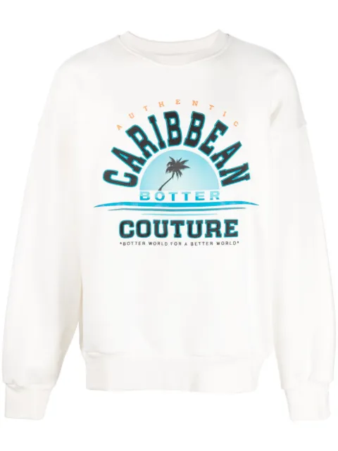 Botter graphic-print organic-cotton sweatshirt White 6014BJ006