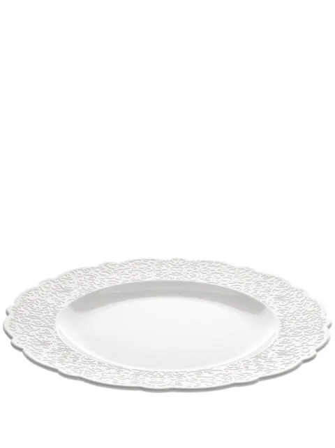 Alessi textured round plate (set of four) White MW011S