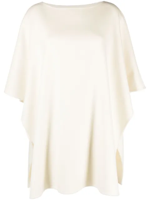 Fabiana Filippi boat-neck knit poncho White CTD223F4410000H841