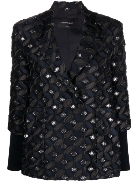 Fabiana Filippi double-breasted blazer Blue GCD223F5370000H786