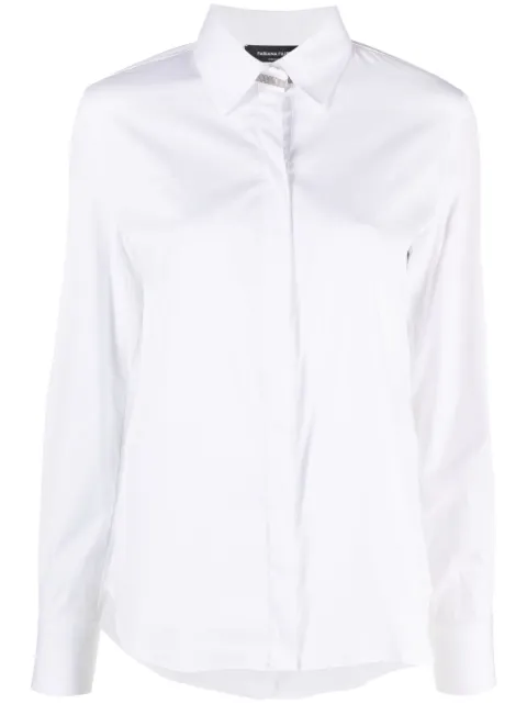 Fabiana Filippi bead-embellished long-sleeve shirt White CAD213F2800000D291
