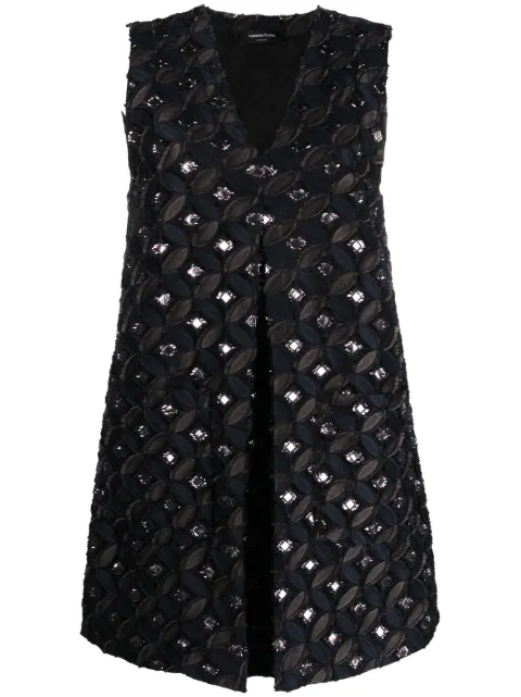 Fabiana Filippi fil coupé mini dress Blue ABD223F4950000H773