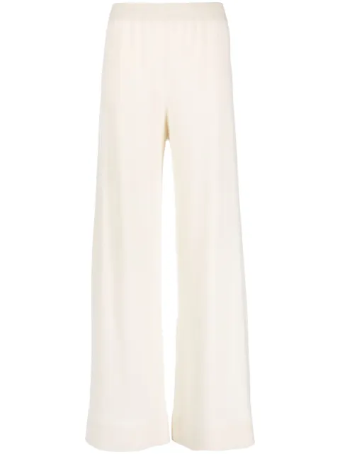 Fabiana Filippi wide-leg cashmere knitted trousers White PAD223F3920000H840