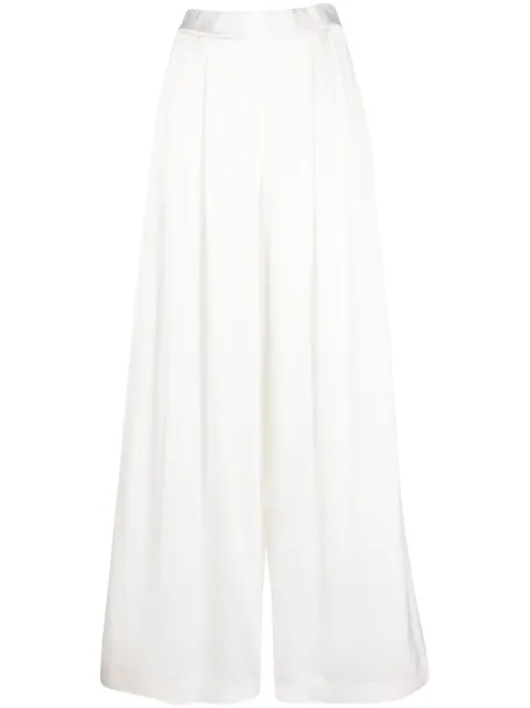 Fabiana Filippi pleated wide-leg trousers White PAD223F6560000D537