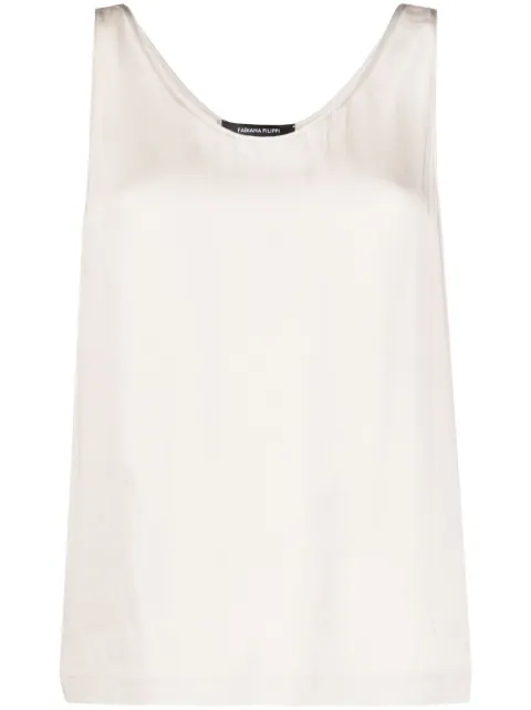 Fabiana Filippi scoop-neck tank top Neutrals TPD213F2170000D382