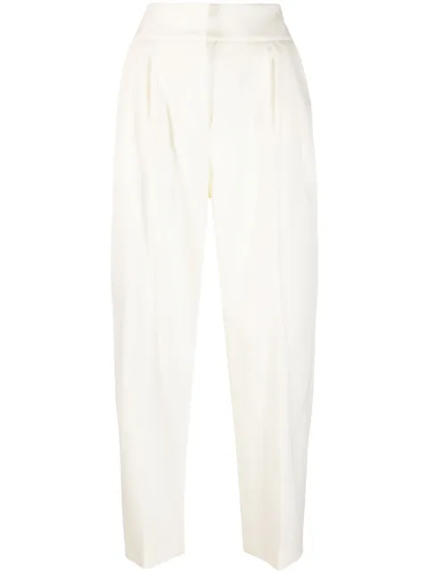 Fabiana Filippi pressed-crease tapered-leg trousers White PAD213F2580000D554