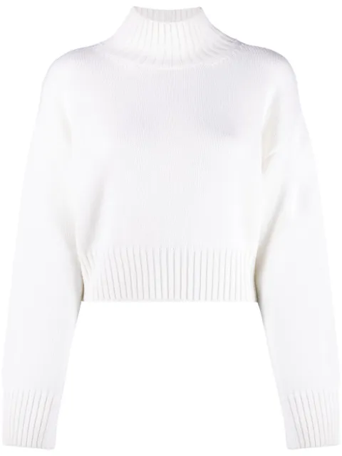 Fabiana Filippi mock-neck wool jumper White MAD213F0850000D462