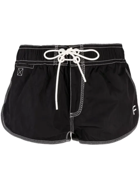 TOM FORD logo-print drawstring shorts Black SH0045FAX1027