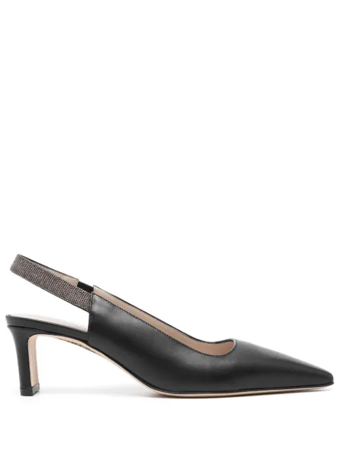 Fabiana Filippi crystal-embellished leather pumps Black ASD213A8240000H985