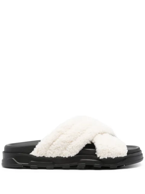 Fabiana Filippi faux-shearling leather slides White ASD213A8180000H994