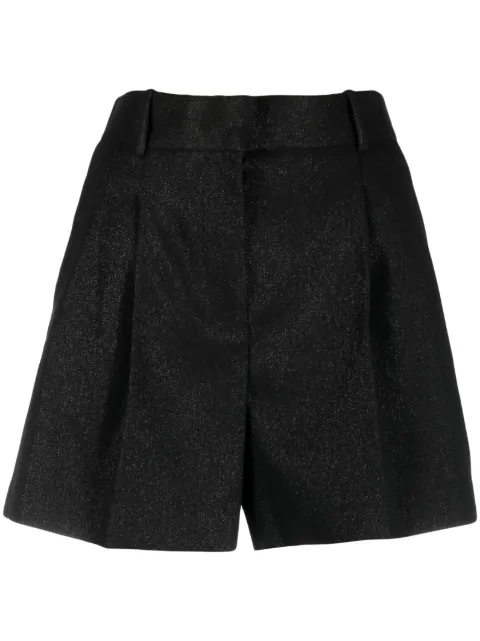 Fabiana Filippi pleat-detail high-waisted shorts Black PAD223F6610000H828